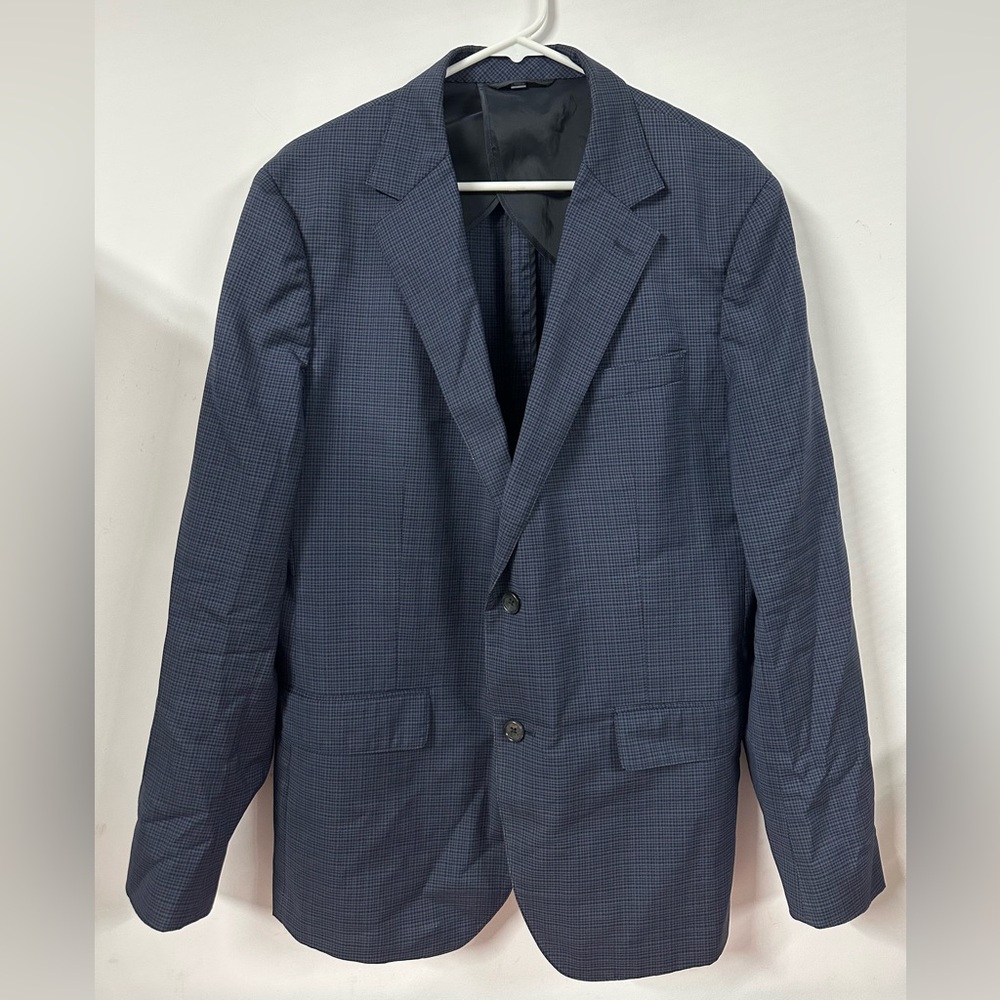 Bonobos Blazer Men 42R Blue Marzotto Plaid Unstructured Two Button Sport Coat